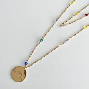 J. Crew x Alison Lou Layered Pendant Necklace (Rainbow)